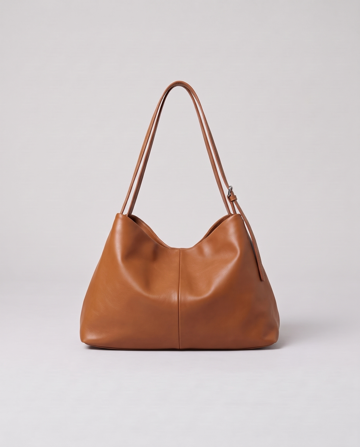 Valentina Velluto Large bag in Caramel, front view
