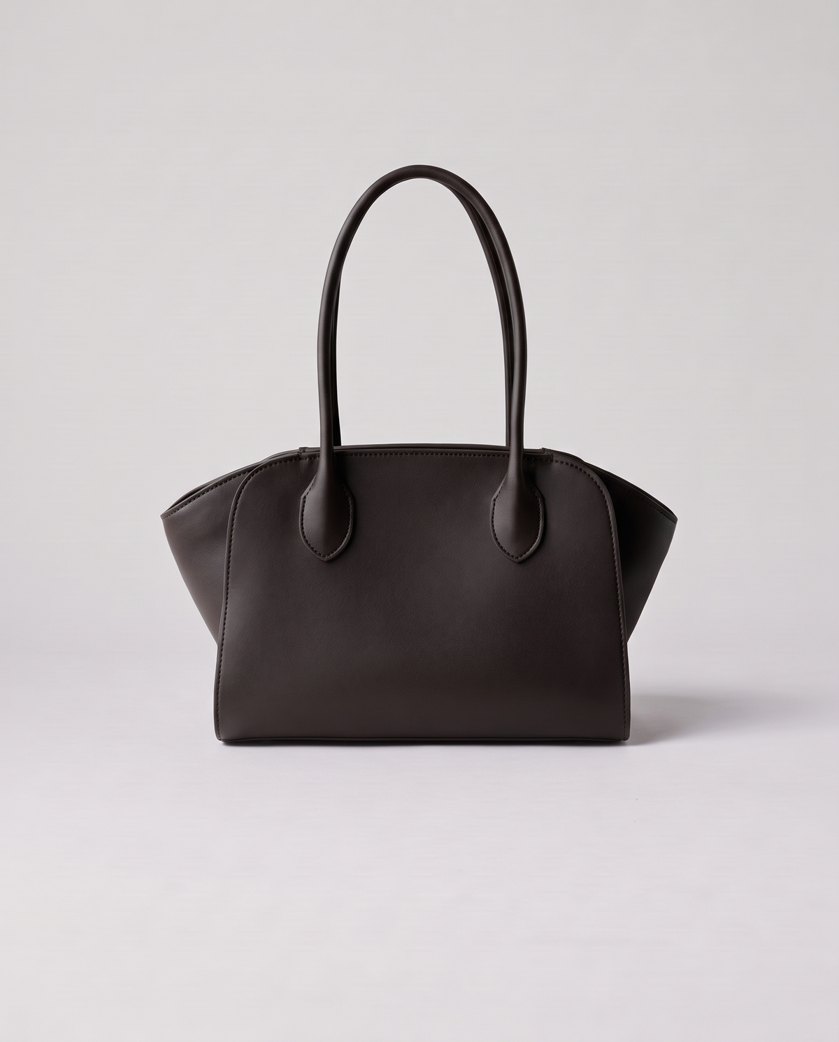Valentina Volta Large bag in Espresso, front view