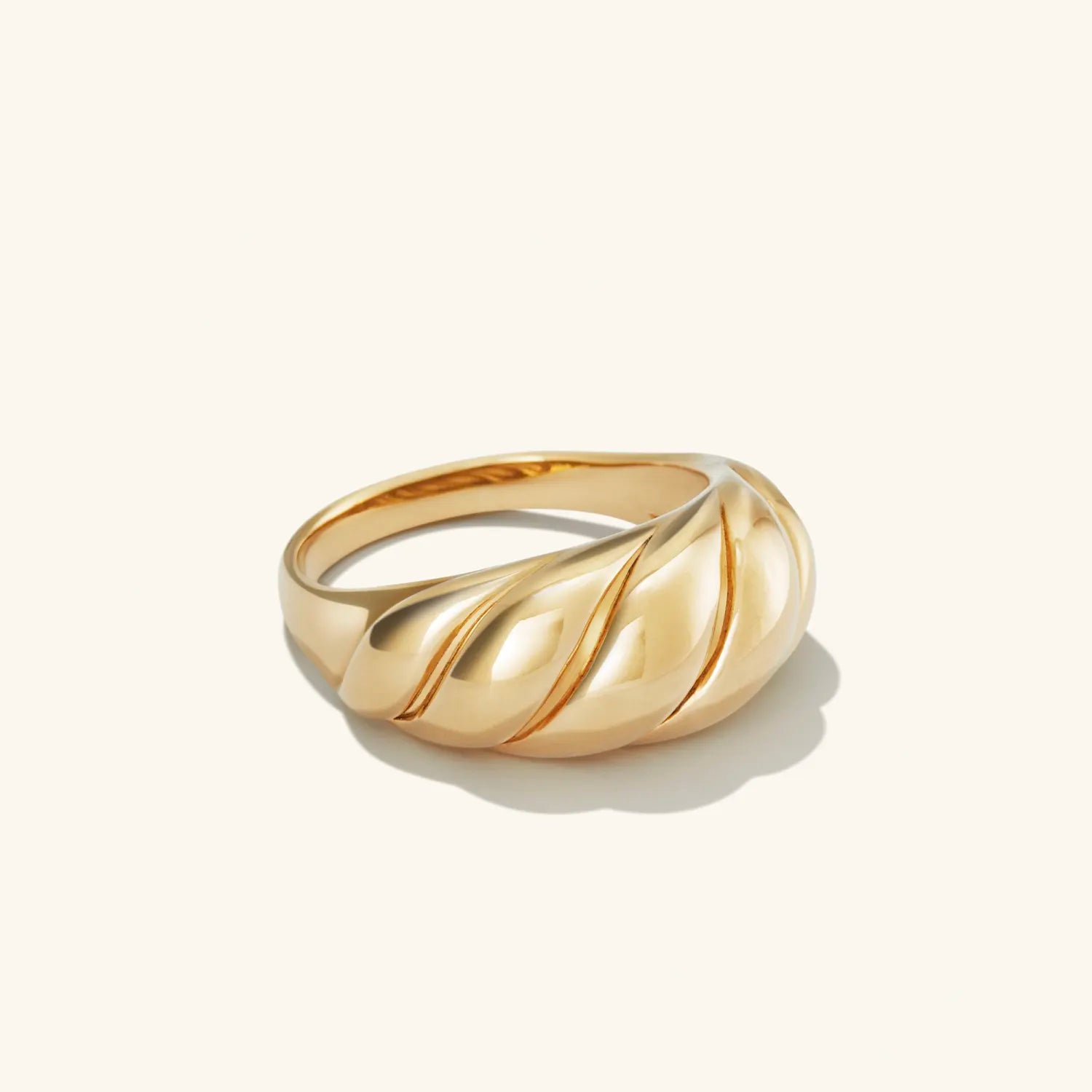 Croissant Dome Gold Ring