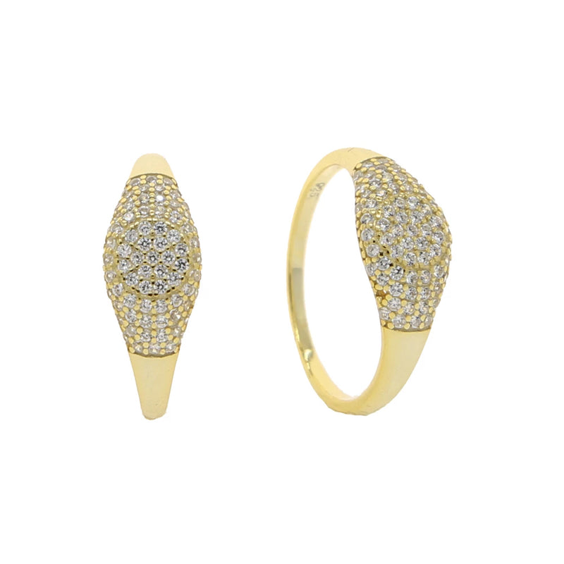 Valentina & Rose - Esse Gold Dome Diamond Ring