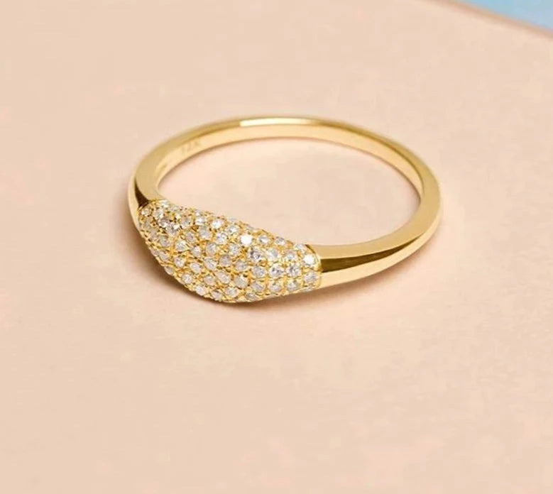 Valentina & Rose - Esse Gold Dome Diamond Ring 