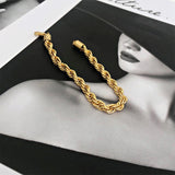 Rope Twist Gold Bracelet
