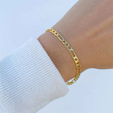 Valentina & Rose - Astrid Gold Figaro Link Bracelet 