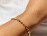 Valentina & Rose - Esti Rope Twist Gold Bracelet - 16.5cm