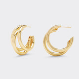 Valentina & Rose - Emyn Gold Triple Hoop Earrings