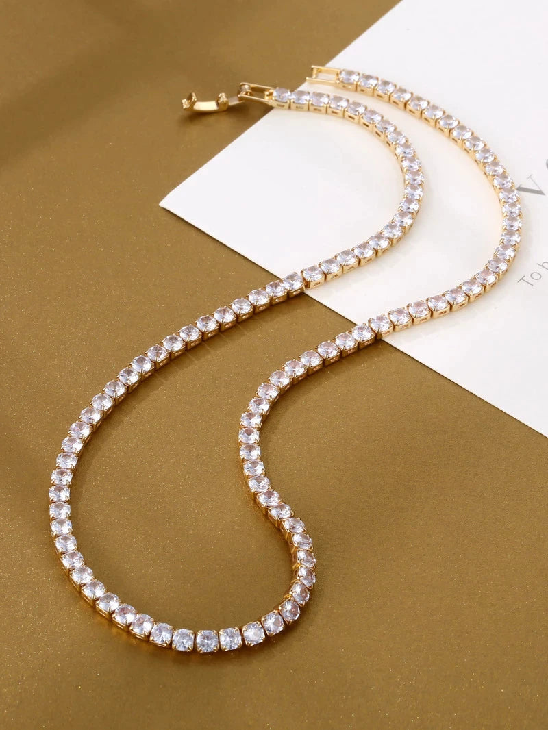 The Royal: Diamond 3 Prong Tennis Necklace – NOA Jewels